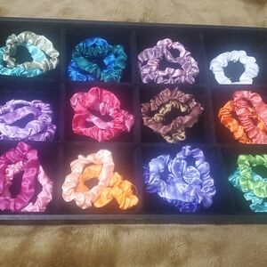 Silk Hair Scrunchies Set - Multicolor